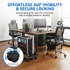 Adjustable CPU Stand,Ventilated PC Stand for Floor/Carpet/Under Desk, 110LBS Computer