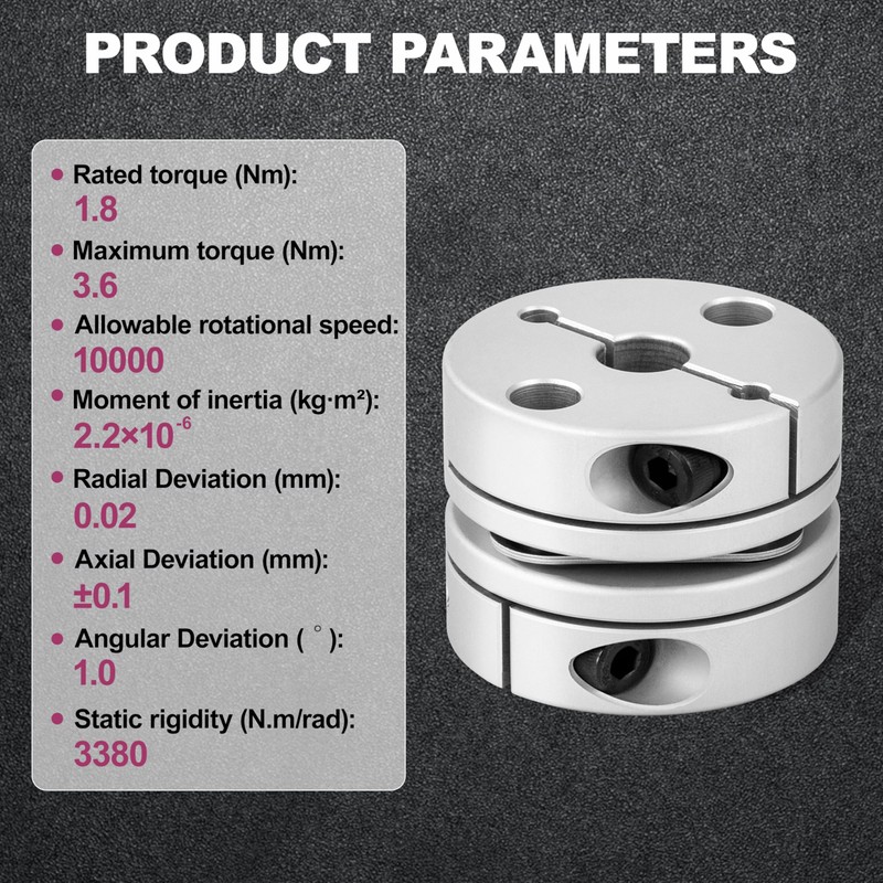 D20 L21 Flexible Shaft Coupling Motorcycle Diaphragm 5mm Bore to