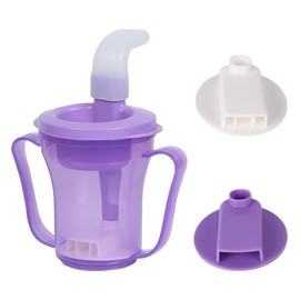 Ehucon Dysphagia Regulating Drinking Cup for Elderly-Having Difficulty Swallowing,Dispenses 5 cc or 10 cc of Liquid Helps to Prevent Choking,Liquids Only (Overall purple)
