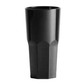 AIOS Black Plastic Octagon Shaped Tumblers. Set of 6. Virtually Unbreakable. Holds 300ml / 10.6oz to Rim. Ideal for All Occasions Inside or Out Dishwasher Safe