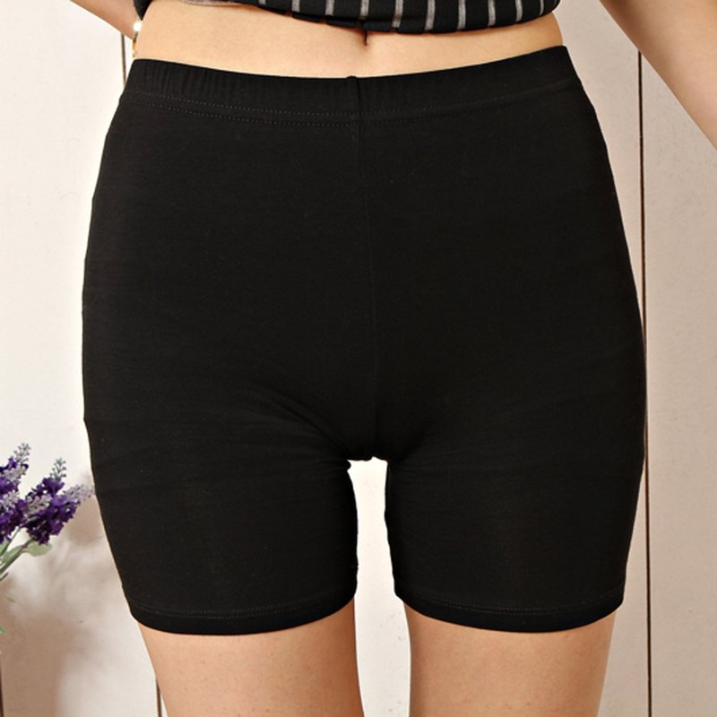 Liang Rou Women's Ultra Thin Stretch Safety Short Leggings 2-Pack