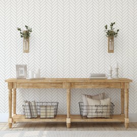 Stencil Revolution Diagonal Herringbone Tile Pattern Wall Stencil
