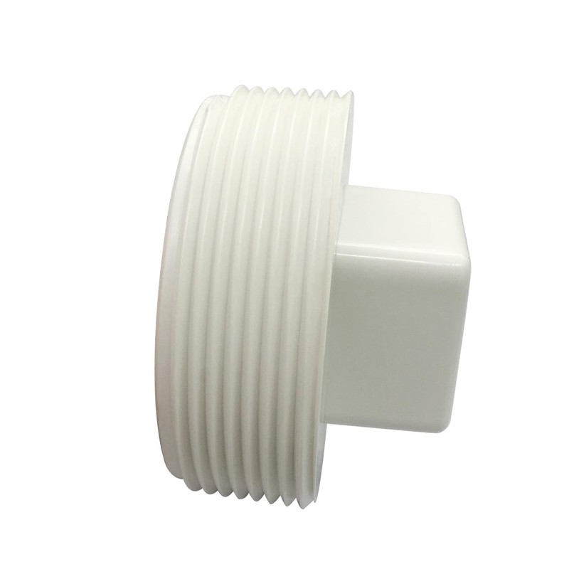 Fitvell 2-1/2" NPT Male Threaded PVC Cleanout Plug, PVC Pipe