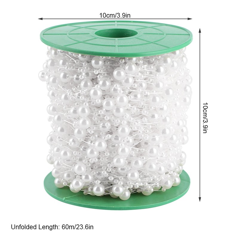 Faux Pearl Bead String Artificial Beading Accessories DIY Bouquet Clothes
