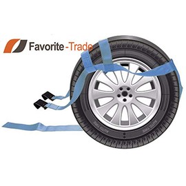 2x Blue DEMCO Car Basket Straps Adjustable Tow Dolly Wheel Net Tire Flat Hook