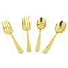 Blue Sky Disposable Gold Serving Spoon and Forks Set |