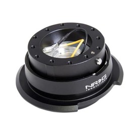 NRG Innovations NRG-SRK-280BK-CG GEN 2.8 Steering Wheel Quick Release Adapter, 6-Hole & 6x70 and 6x74mm Bolt Patterns Black/Chrome Gold Ring
