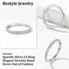Bestyle 925 Sterling Silver Cubic Zirconia Rings CZ Stacking Infinity