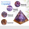 iSuperb Orgone Pyramid for Positive Energy,Orgonite Amethyst Healing Crystal Pyramids