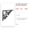 NACH Decorative Shelf Brackets, 2 Pack of 9 x 2.2