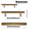 khtumeware 6 Pack Champagne Bronze Cabinet Hexagon Pulls 4 Inch(102mm)