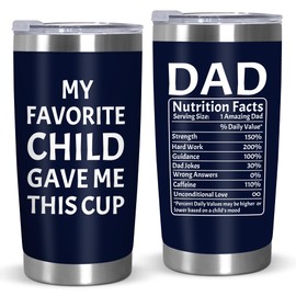 TEEZWONDER Father's Day Gifts for Dad from Daughter Son Wife - 20 oz Stainless Steel Insulated Coffee Tumbler - Fathers Day Birthday Gifts for Dad from Kids, Grandpa Gift, Mens Birthday Gift Ideas