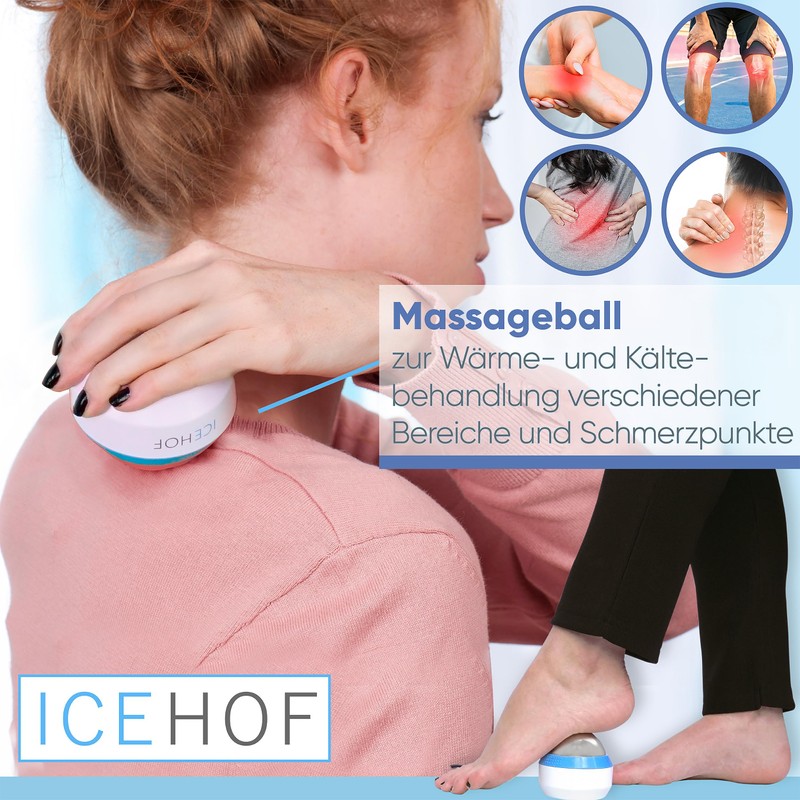 ICEHOF Massage Ball with Cooling Gel - Wellness Cold/Hot Therapy