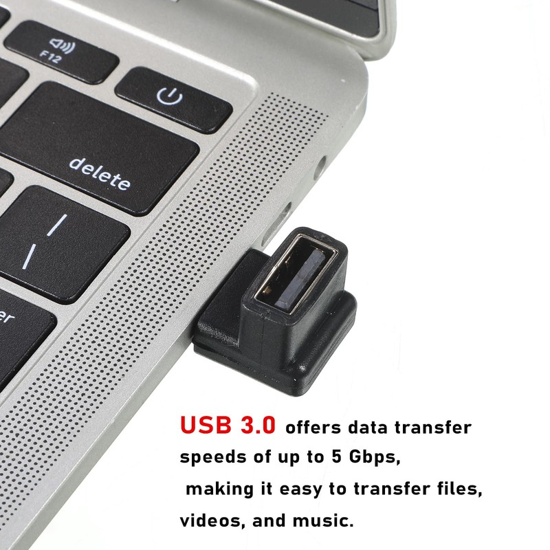 4 Pack 90 Degree USB A Male to Female Adapter