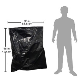 Reli. Contractor Garbage Bags 42 Gallon | 20 Trash Bags | Heavy Duty | Black Contractor