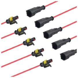6PCS 1 Pin Connectors,16AWG Single Wire Waterproof Connectors