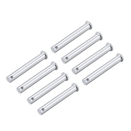 sourcing map Single Hole Clevis Pins - 10mm X 70mm Flat Head Zinc-Plating Solid Steel Link Hinge Pin 8Pcs
