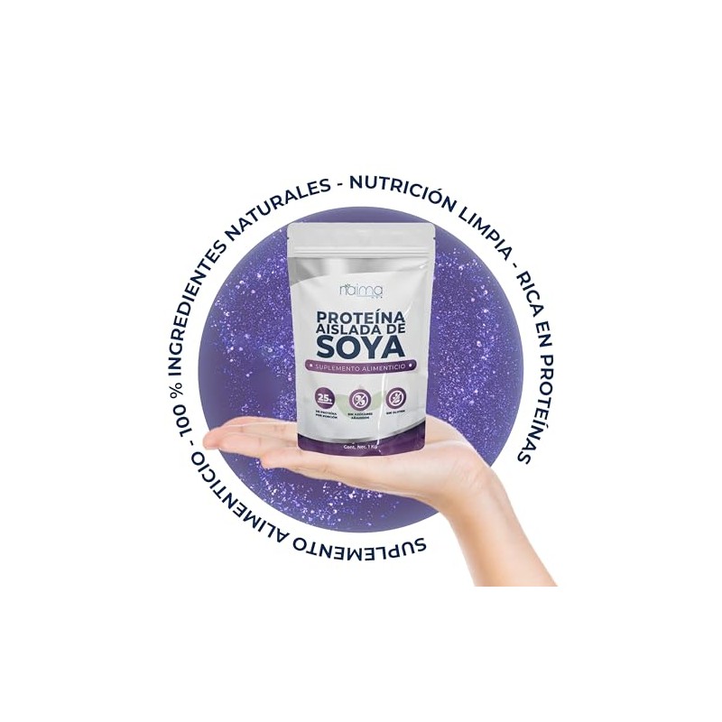 NAIMA Protena Aislada de Soya, 1 kg Suplemento Alimenticio 100