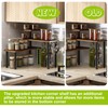 BMOSU Kitchen Corner Shelf Countertop Organizer with Hooks Adjustable Spice