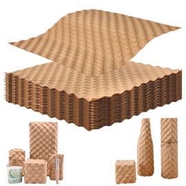 Elyyapt 80 Sheets Paper Bubble Wrap 29x30cm Eco Cushioning Wrap Alternative to Plastic Bubble Wraps Filler for Moving Boxes, Packing Supplies for Storing Delicate Items Moving Shipping Storing