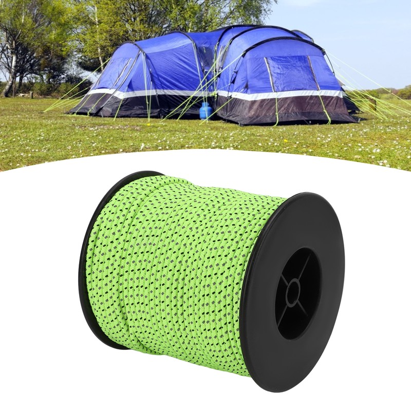 Camping Rope Fluorescent Tent Reflective Cord for Outdoor Camping Hiking
