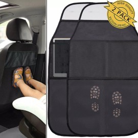 XUKEY 2x Car Seat Back Anti-Kick Pad Universal Protector Cover Mat Storage Accessories