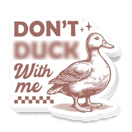 (3Pcs) Dont Duck with Me Funny Duck Stickers Animal Decal Waterproof Laptop Kindle Water Bottle Bumper Gift