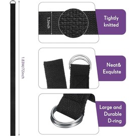 COYUN Yoga Strap, Yoga Strap, Stretching Yoga Band with D-Ring, Yoga Band for Beginners and Advanced Users, Yoga Loop for Yoga, Pilates