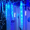 Minetom Icicle Lights Outdoor with Clips, 24.6ft 100 LED 20