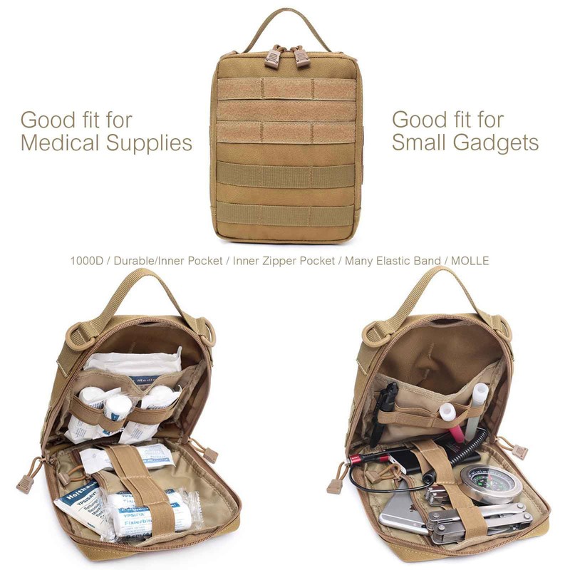 Molle Seat Back Organizer with 5 Pouches, Tactical Seat Covers,