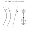WillTen 4Pcs Curved Piercing Taper Labret Insertion Tool, Flat Back