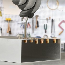 Rivet Nut Installation Tool Set Flat Head Rivnut Threaded Insert Nut Kit SAE & Metric for Metal Heavy Duty Zinc Plated Nutsert (10-24(Rivet Nut-100pcs))