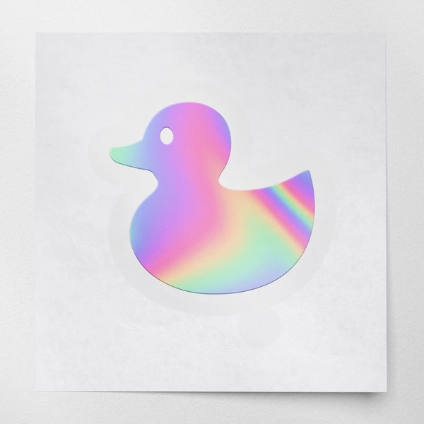 Decal Stickers of Rubber Duck Ducky Bath Toy 2 (Hologram)