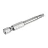 sourcing map T25 Security Torx Bit 1/4" Hex Shank 2"