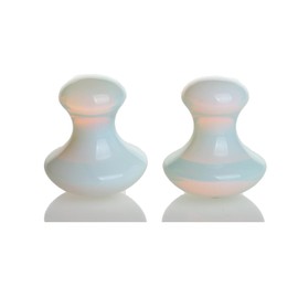 2pcs Gua Sha Massage Tool Mushroom Shape Opal Opalite Jade Eye Massage Facial Tool Face Lift Remove Wrinkles Massager