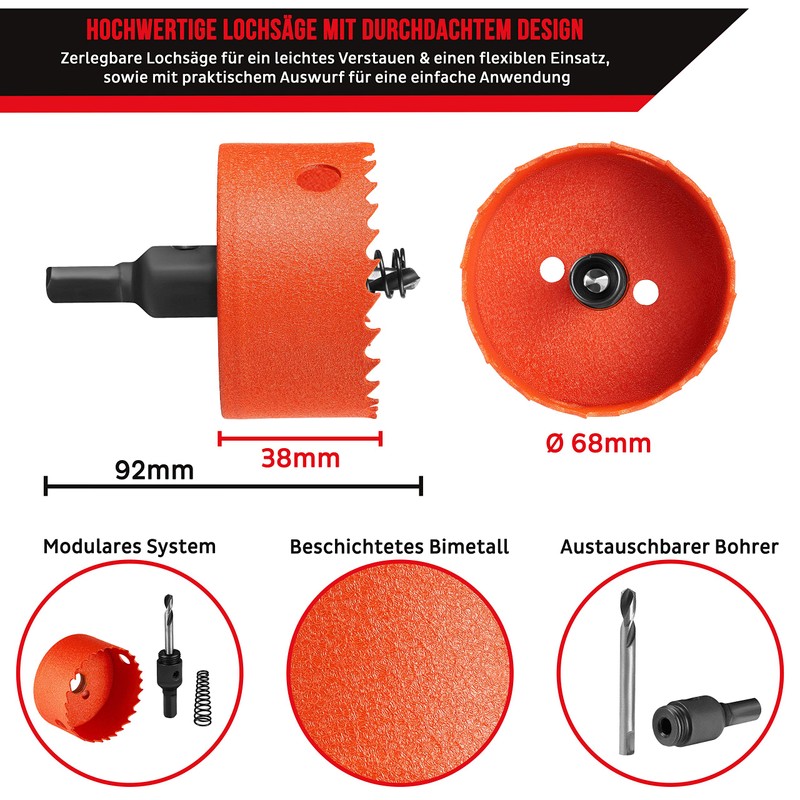 KSP-Tec - Hole Saw 80 mm - Can Drill for