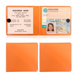 Kewucn 2 Pack Car Registration Insurance Holder, Essential Auto Card Glove Box Organizer, Vehicle Interior Accessories Perfect for Most Car, Truck, SUV (10.55''×4.8'', Orange)