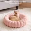 BUMUBI Soft Donut Cat Bed Cushion Round Washable Dog Bed