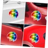 ULTECHNOVO 3pcs Reflective Rainbow Lip Car Decal Durable Automobile Sticker