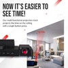 Projection Alarm Clock, Digital LED Clock Radio with 360° Projector,