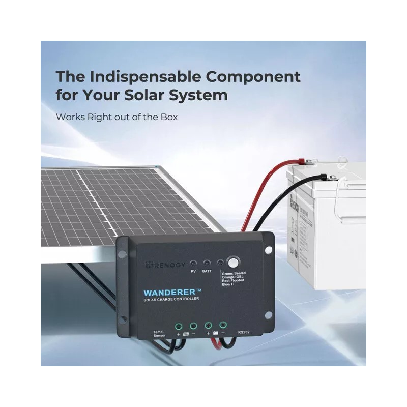 Renogy Wanderer Li 30A 12V PWM Negative Ground Solar Charge