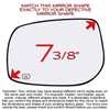 Driver Side Mirror Glass Assembly With Plastic Backing Plate Heated