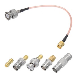 QUARKZMAN RG316 Coaxial Cable SMA Male to BNC Male with Adapter Low Loss RF Coaxial Cable 0.5 ft Orange Pack of 1