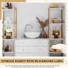 Wonderjune 4 Pcs Water Hyacinth Storage Basket Set Wicker Rattan