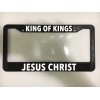Jesus King of Kings Black License Plate Frame Car Auto