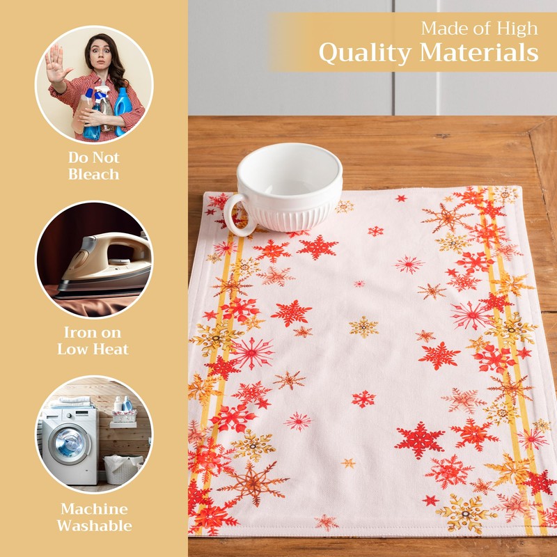 Maison d'Hermine 100% Cotton Set of 4 Placemats for Dining