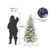 Makeatree 7 Ft Prelit Flocked Christmas Tree Artificial Fraser Fir