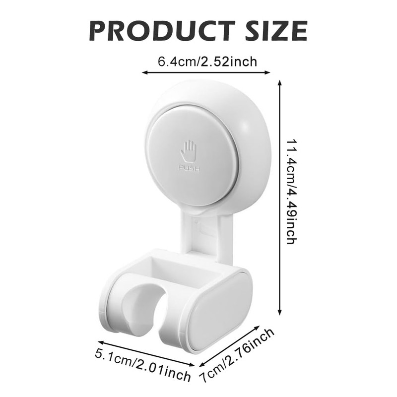 Wall Mounted Shower Head Holder, Universal Adjustable Replacement Hand Suction