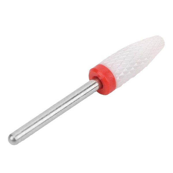 Nail Drill Bit Corn Head Ceramic Grinding Parts Electric Grinding Machine Accessories Lightweight Manicure Polishing Removing Cuticle(Fine Grinding F Red Box)