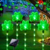 5 Pack St. Patrick's Day Solar Pathway Lights Outdoor -